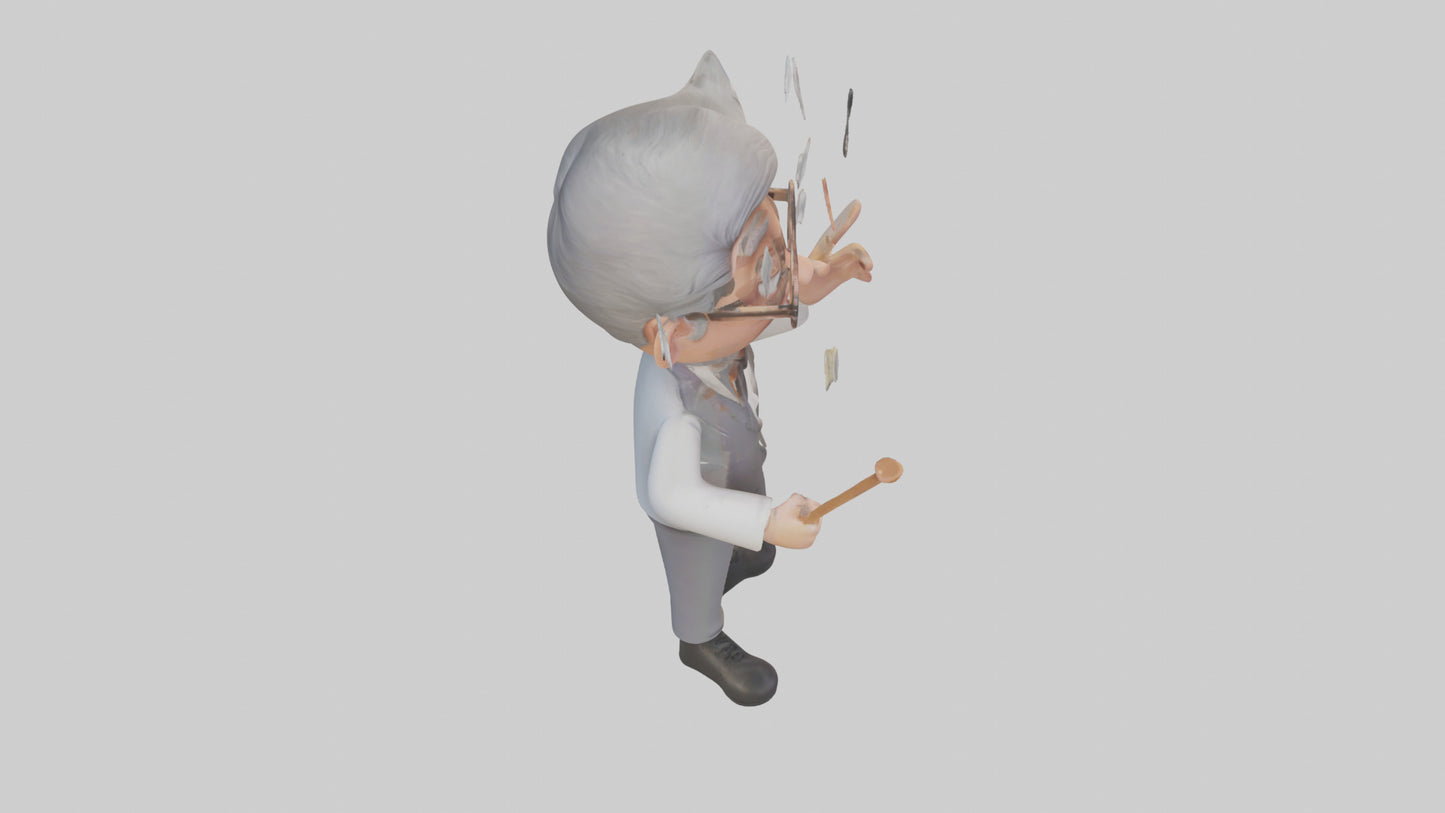 Cartoon Music Teacher model 3D model