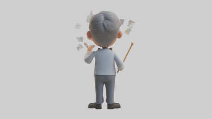Cartoon Music Teacher model 3D model