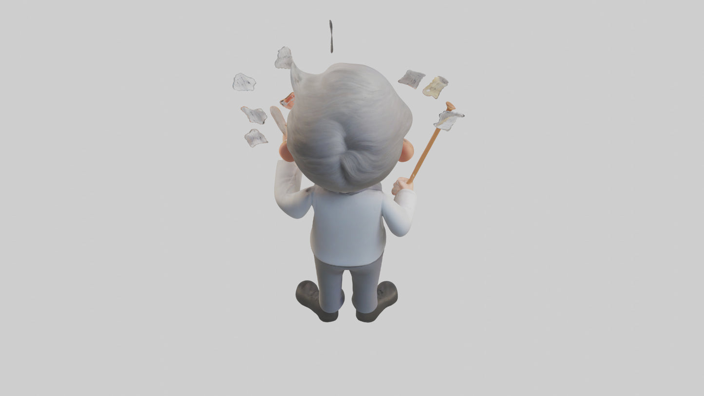 Cartoon Music Teacher model 3D model