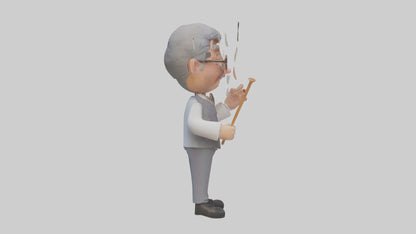 Cartoon Music Teacher model 3D model