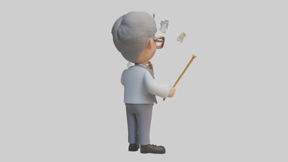 Cartoon Music Teacher model 3D model