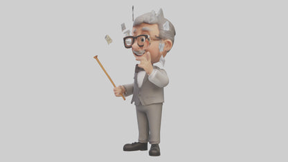 Cartoon Music Teacher model 3D model