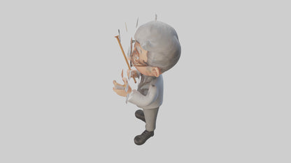 Cartoon Music Teacher model 3D model