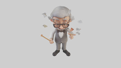 Cartoon Music Teacher model 3D model