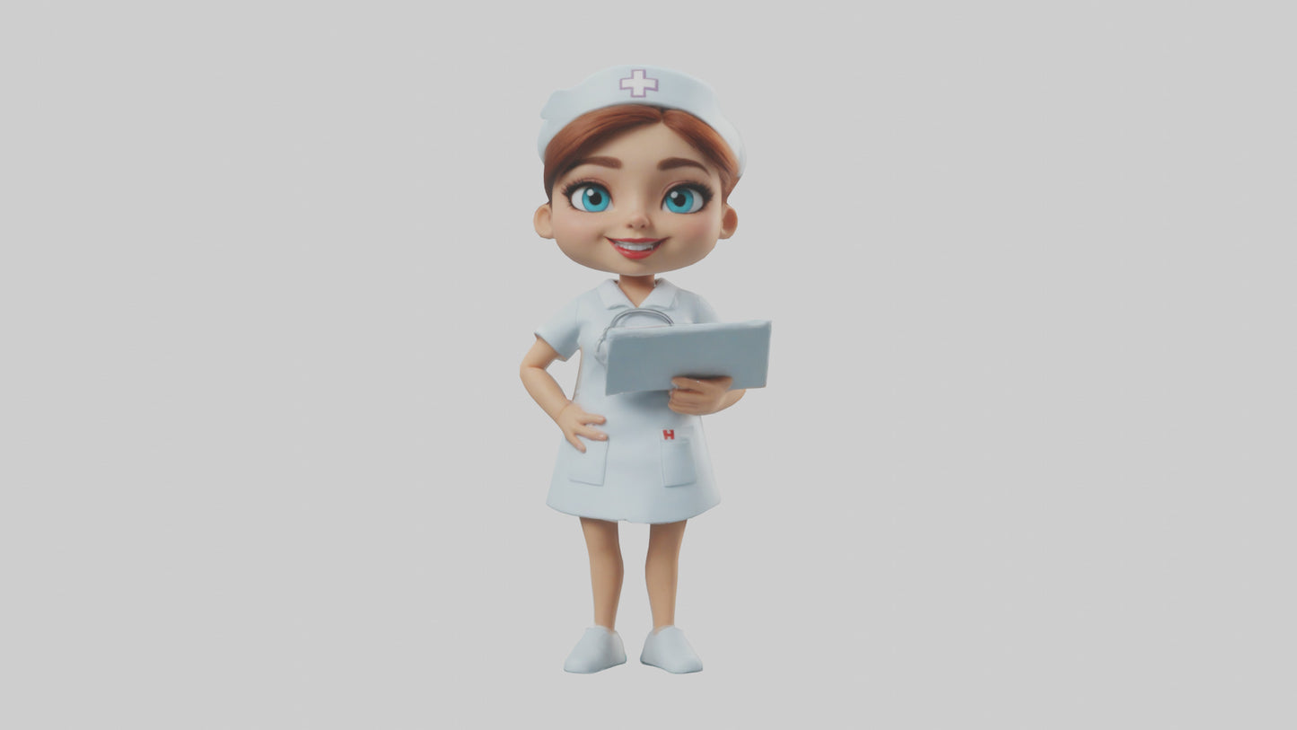 Cartoon Nurse model 3D model