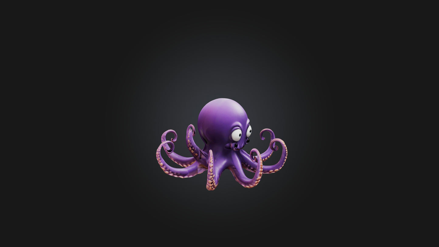 Cartoon Octopus 3D model