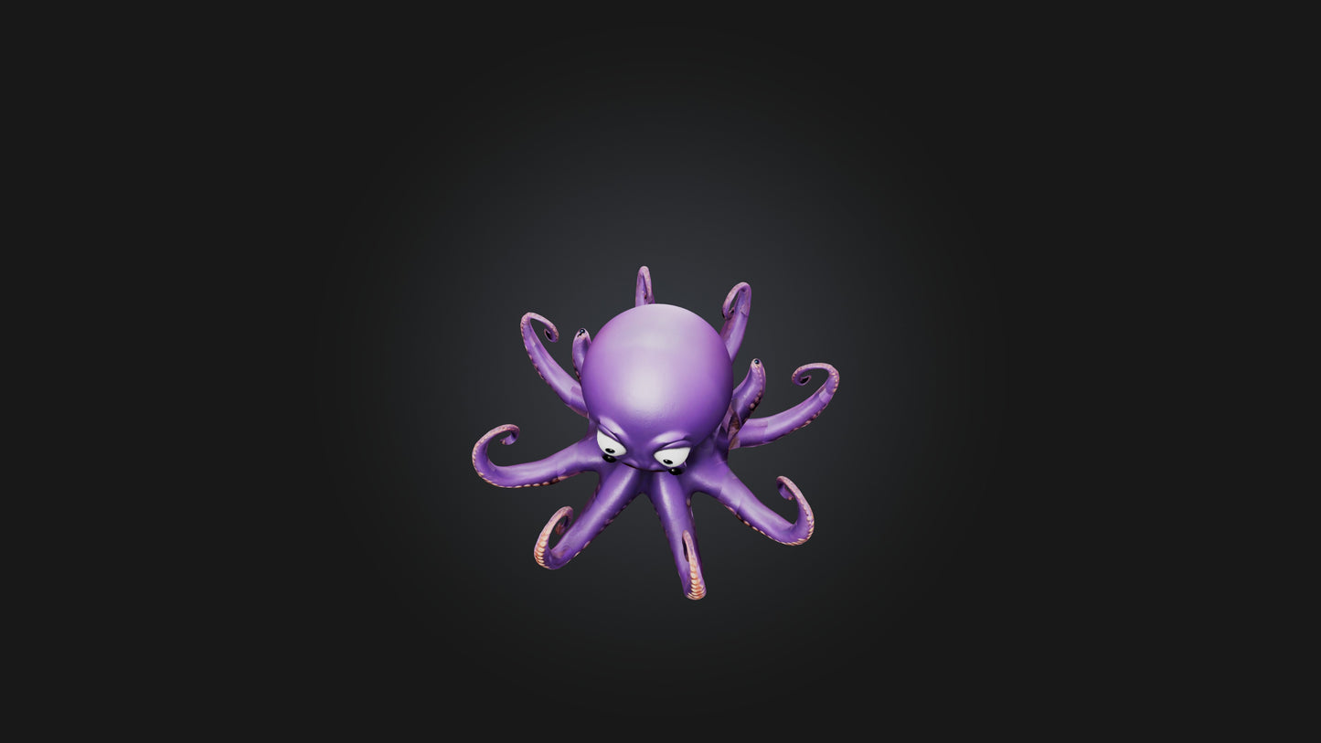 Cartoon Octopus 3D model