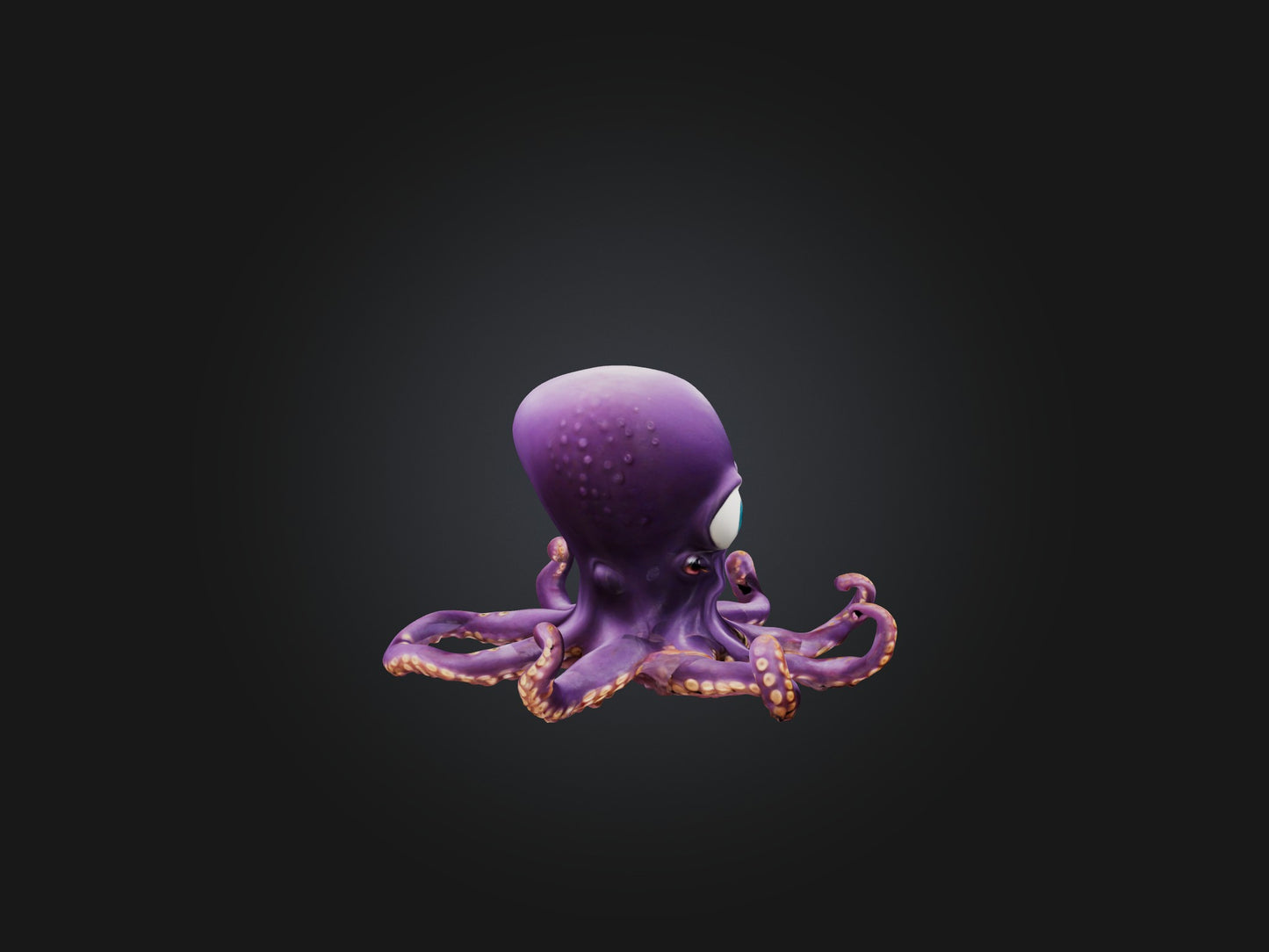 3D model Cartoon Octopus VR / AR / low-poly