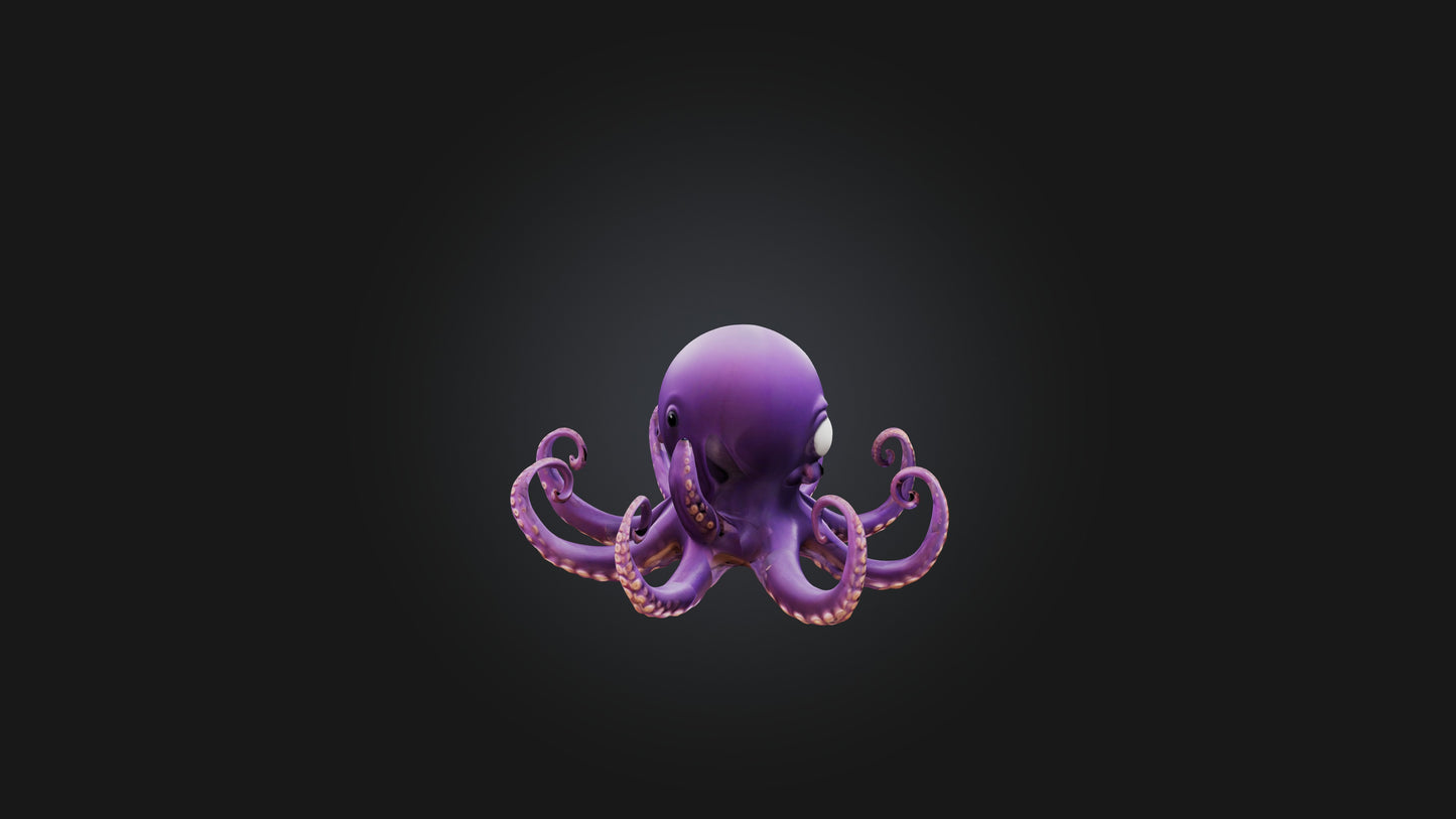 Cartoon Octopus 3D model