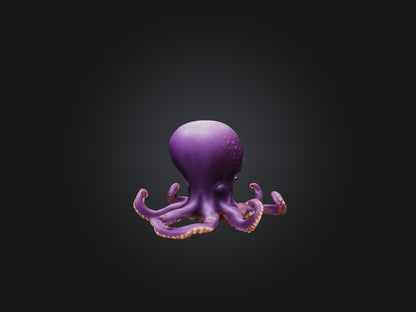 3D model Cartoon Octopus VR / AR / low-poly