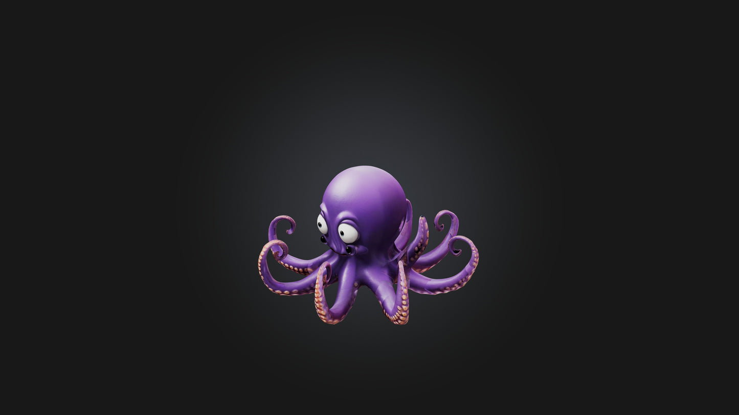 Cartoon Octopus 3D model