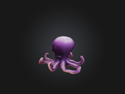 3D model Cartoon Octopus VR / AR / low-poly