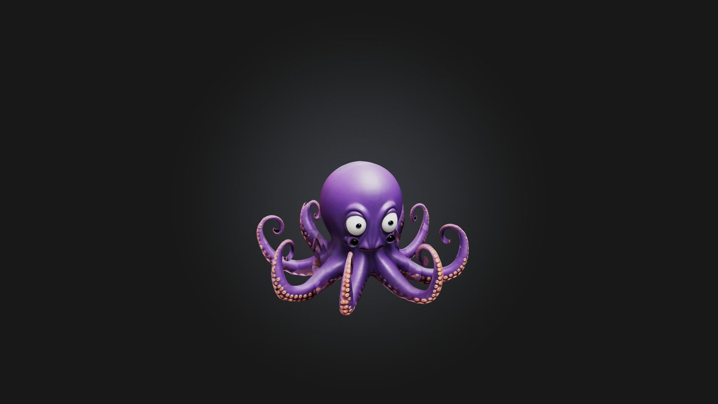 Cartoon Octopus 3D model