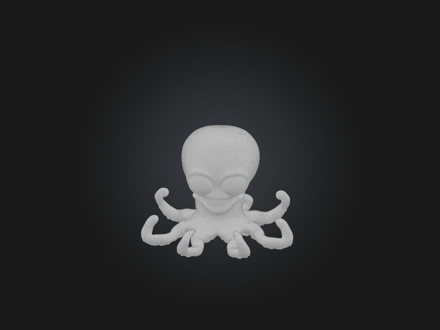 3D model Cartoon Octopus VR / AR / low-poly