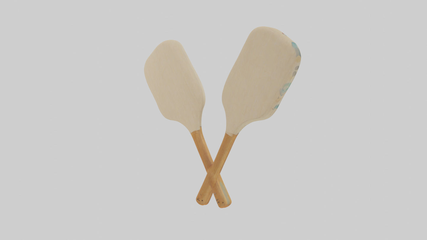 Cartoon Paddles model 3D model
