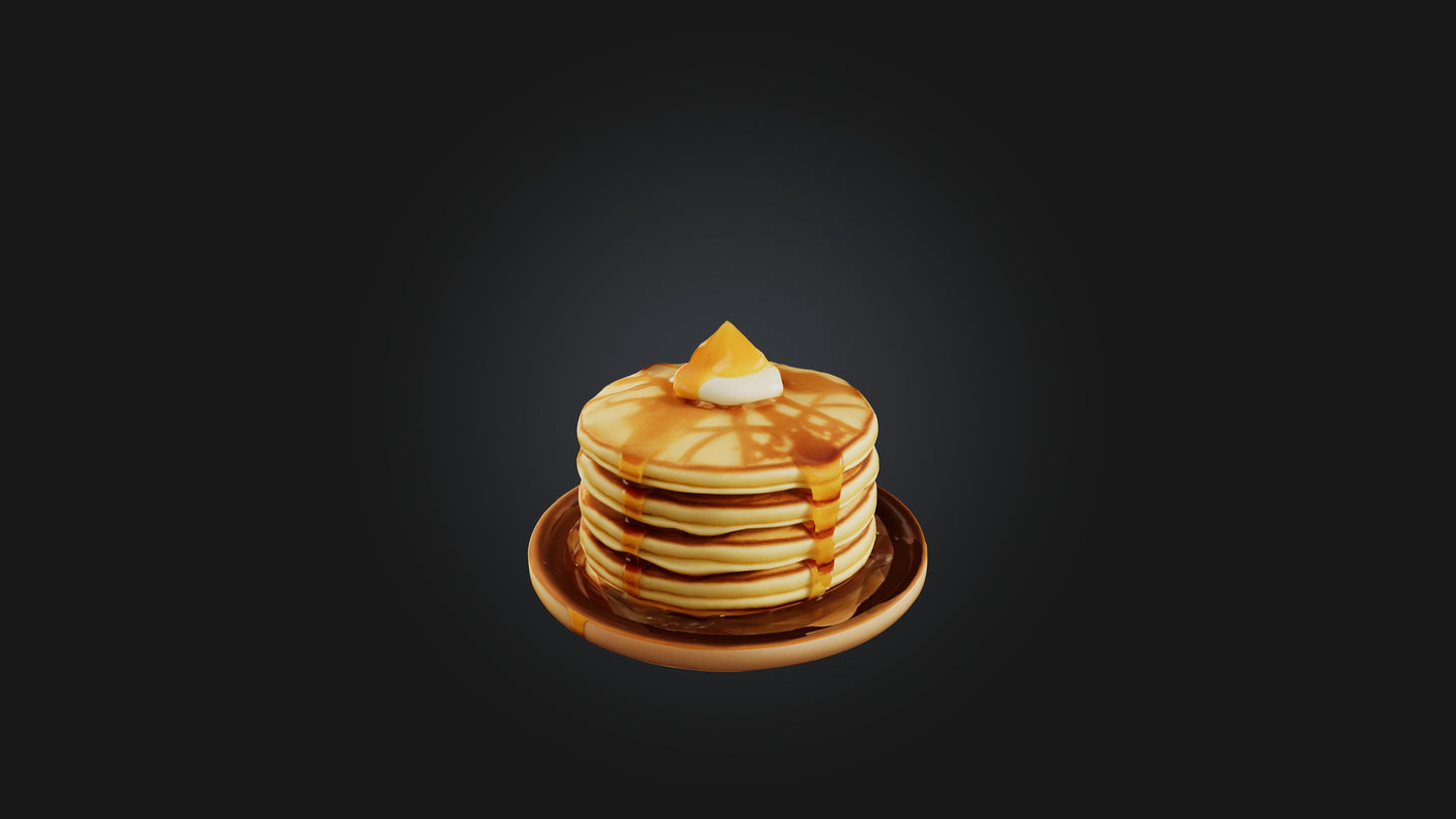 Cartoon Pancakes 3D model