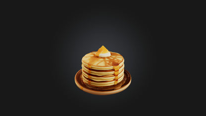 Cartoon Pancakes 3D model