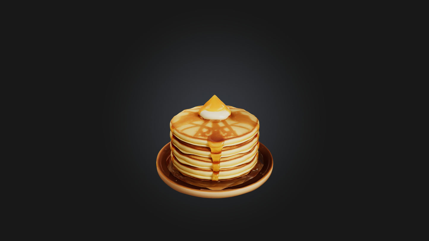 Cartoon Pancakes 3D model