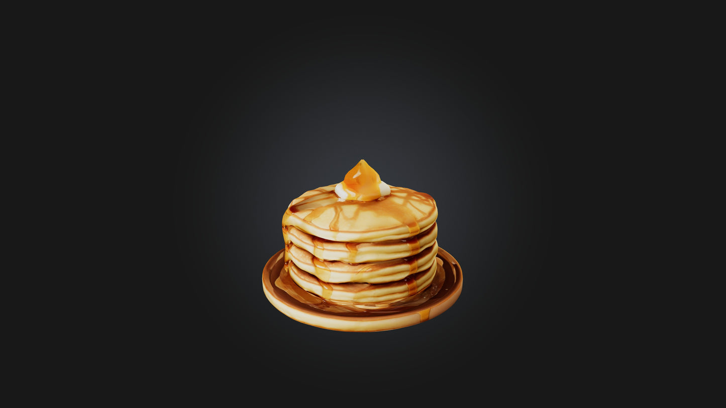 Cartoon Pancakes 3D model