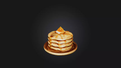 Cartoon Pancakes 3D model