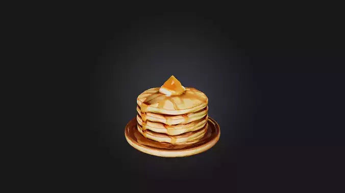 Cartoon Pancakes 3D model