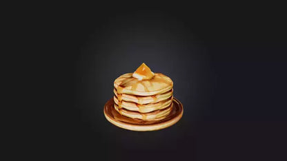 Cartoon Pancakes 3D model