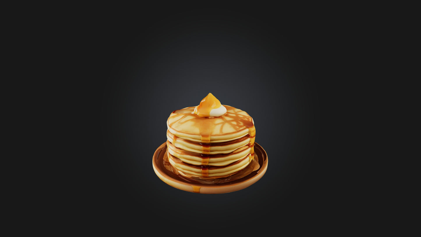 Cartoon Pancakes 3D model