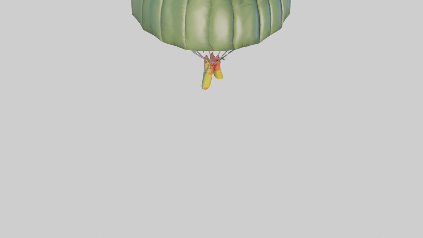 Cartoon Parachute model 3D model