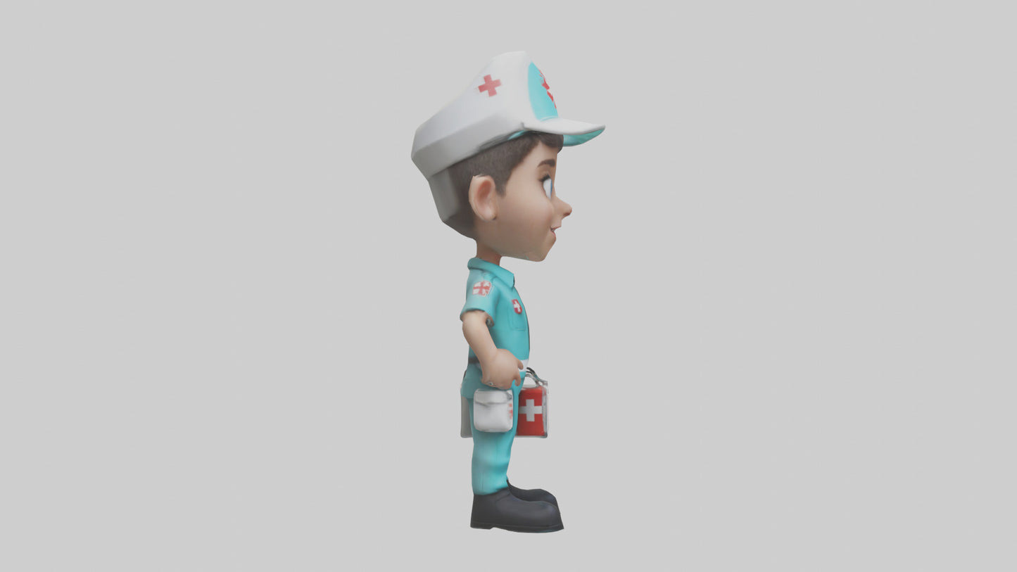 Cartoon Paramedic model 3D model