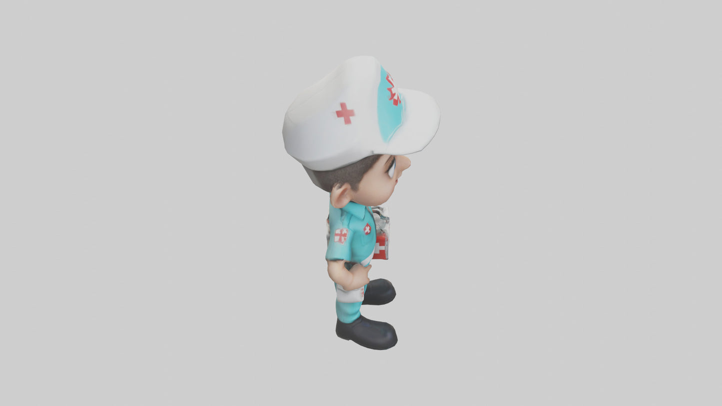 Cartoon Paramedic model 3D model
