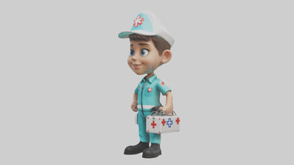 Cartoon Paramedic model 3D model