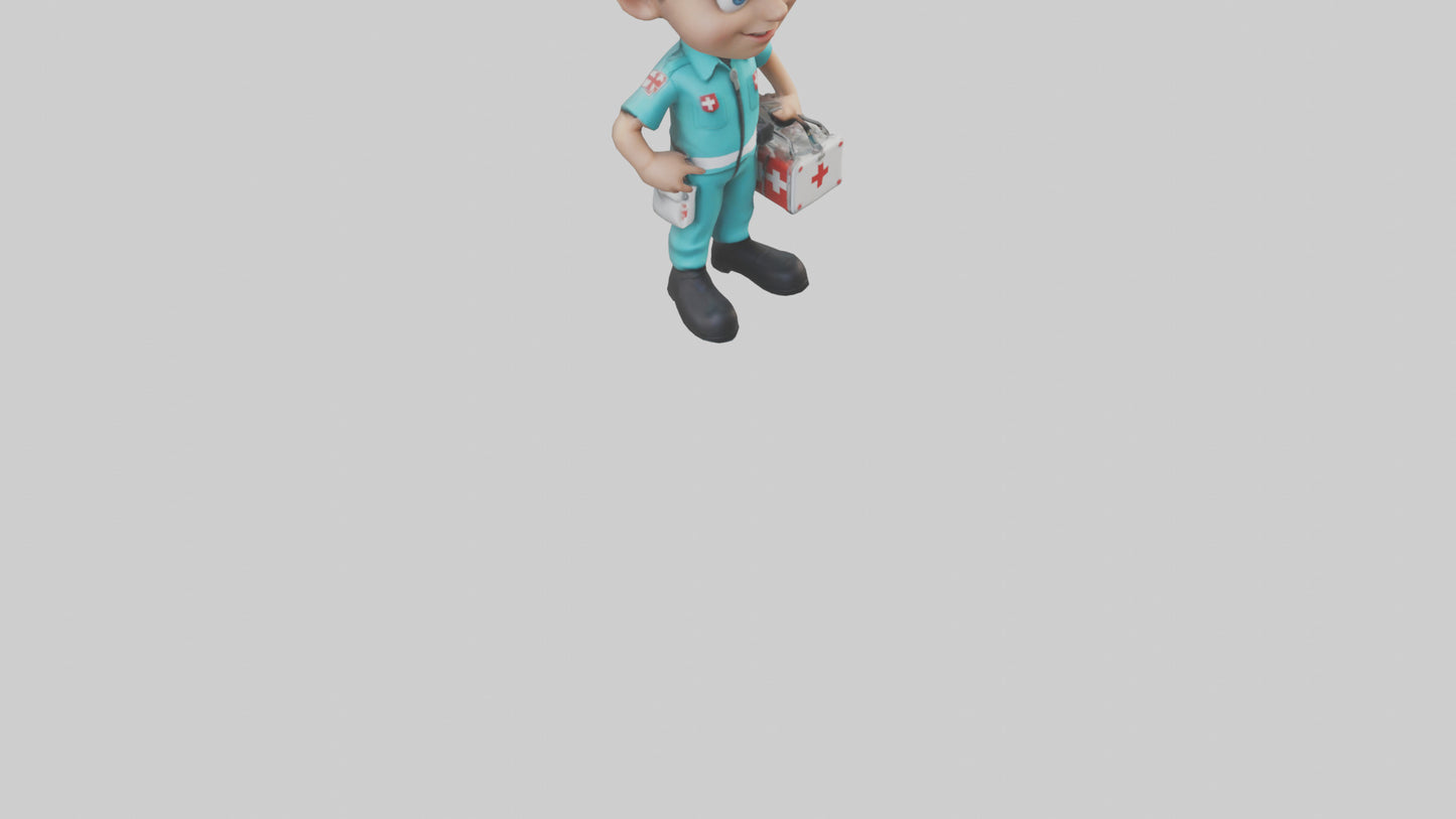 Cartoon Paramedic model 3D model
