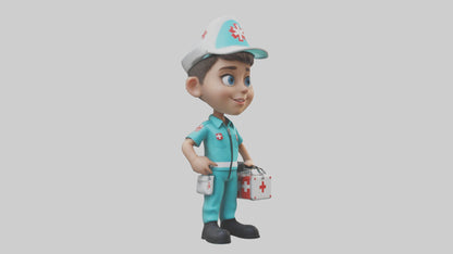 Cartoon Paramedic model 3D model