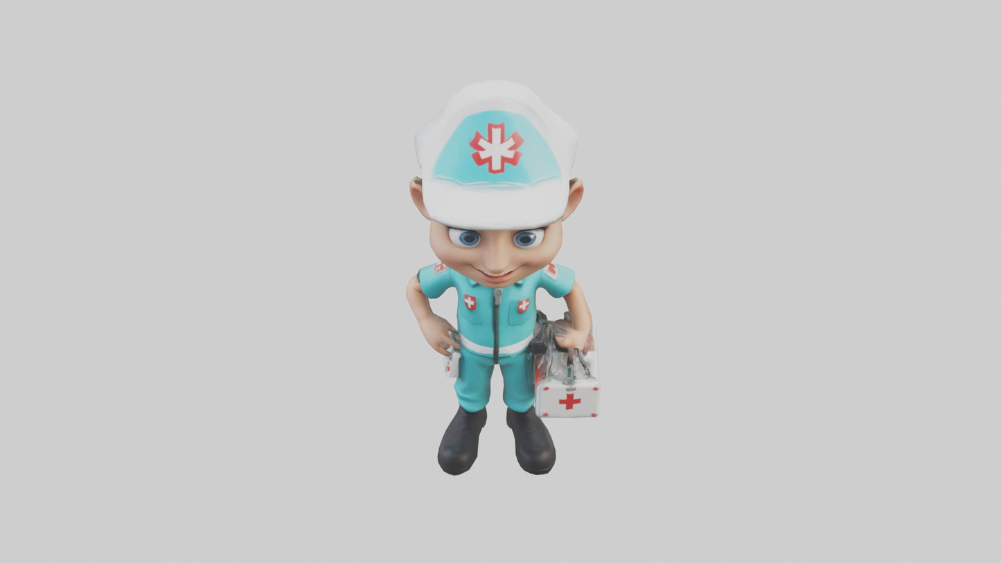 Cartoon Paramedic model 3D model