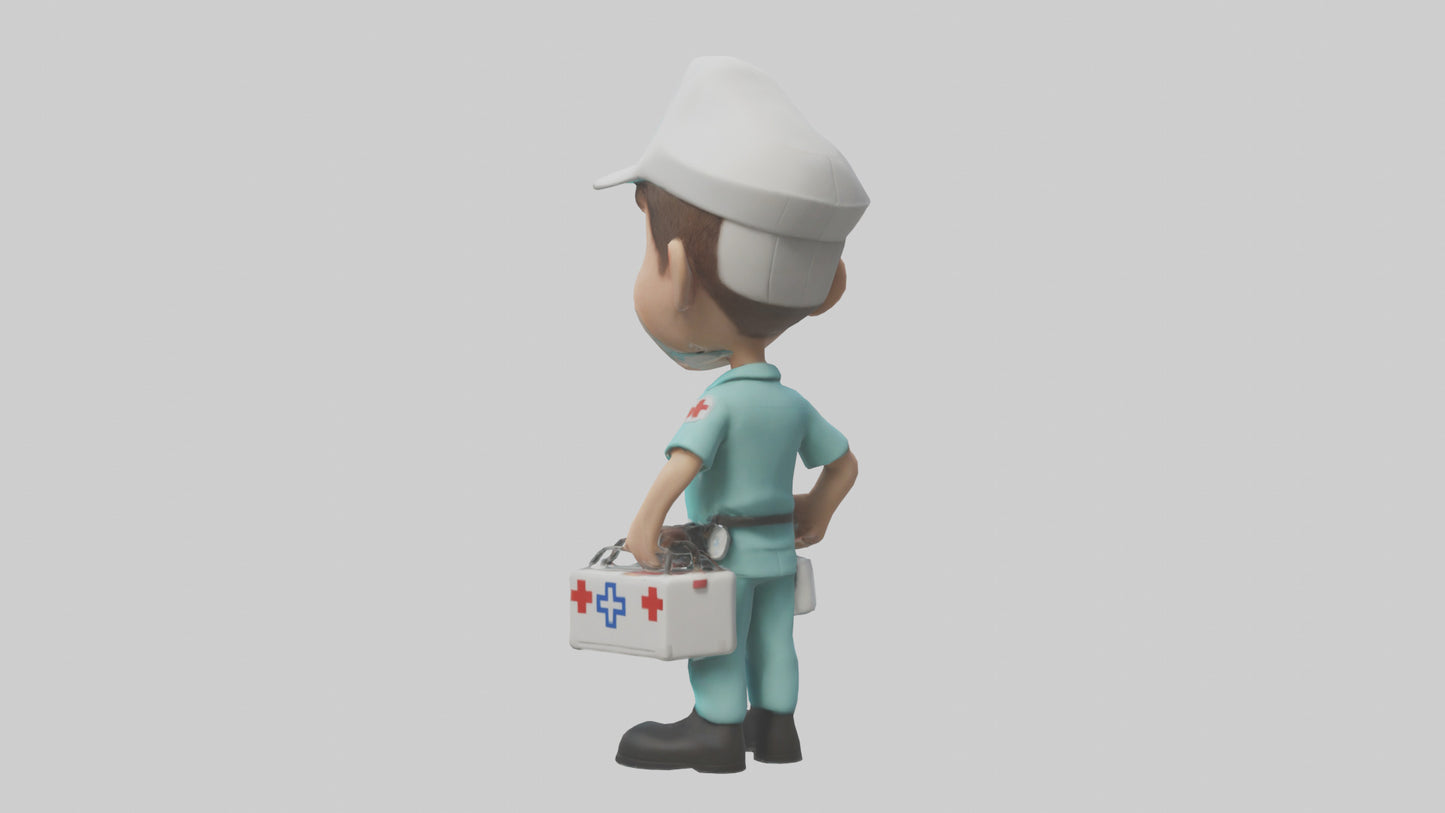 Cartoon Paramedic model 3D model