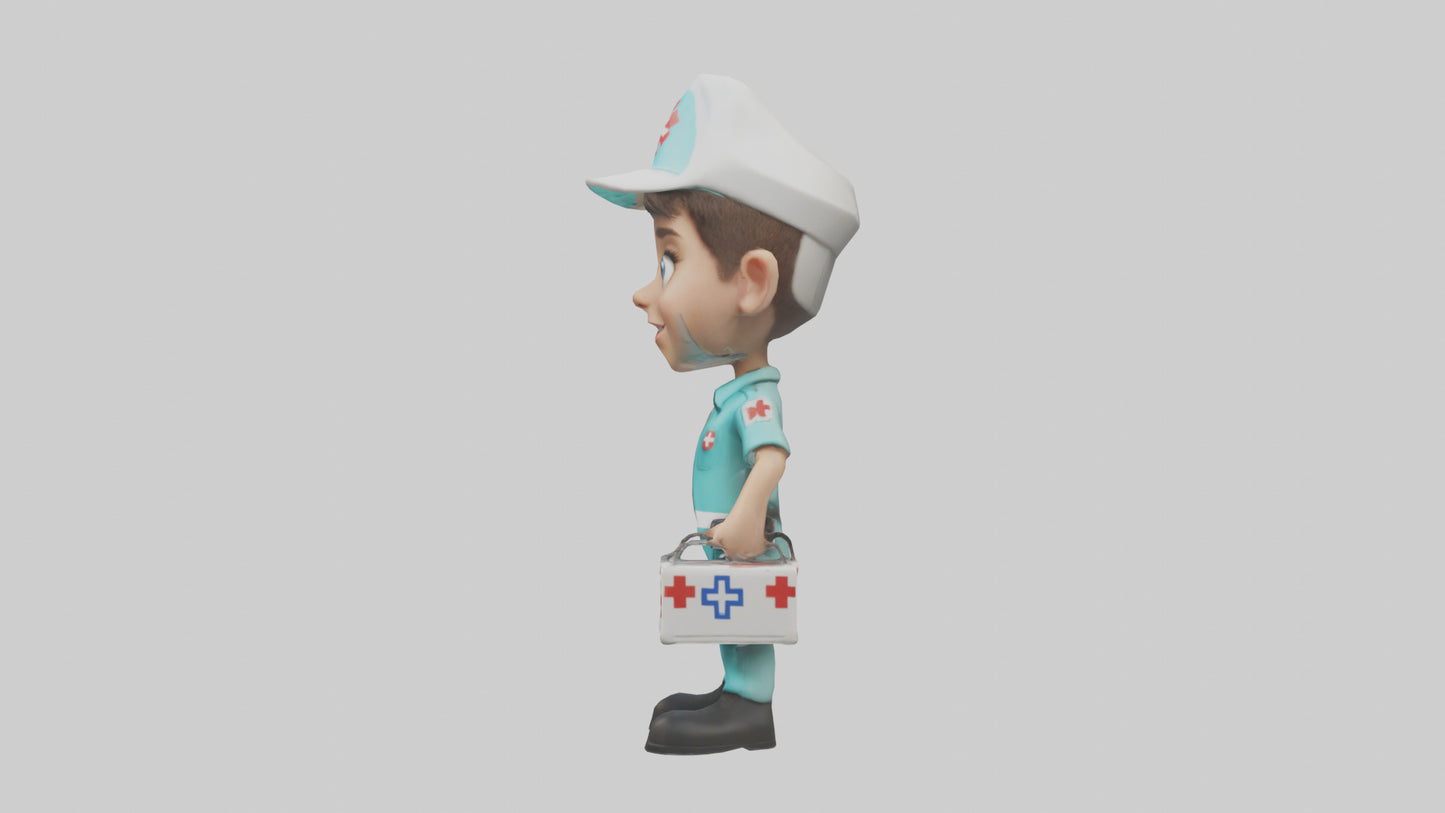Cartoon Paramedic model 3D model