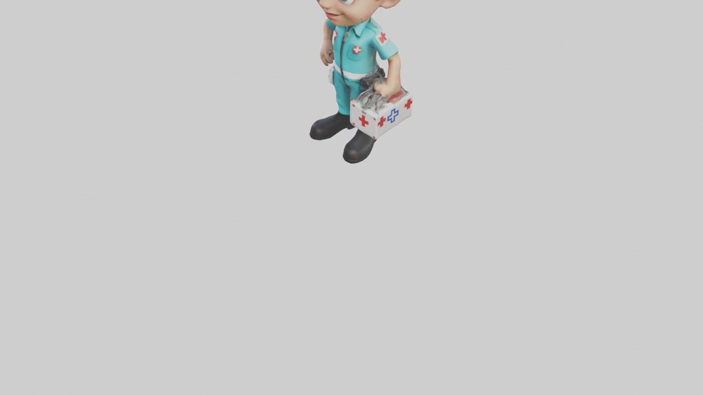 Cartoon Paramedic model 3D model