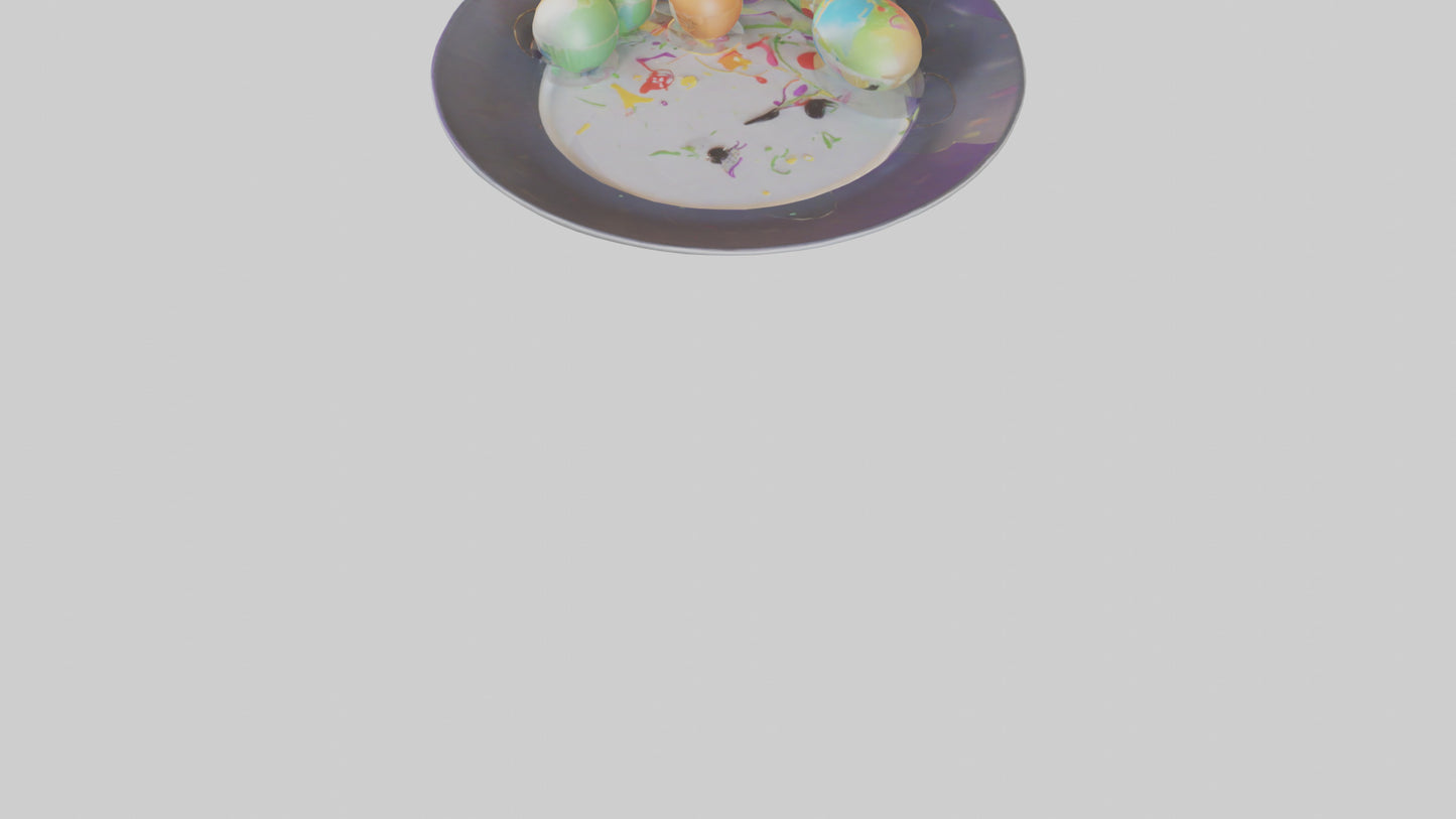 Cartoon Party Plate model 3D model