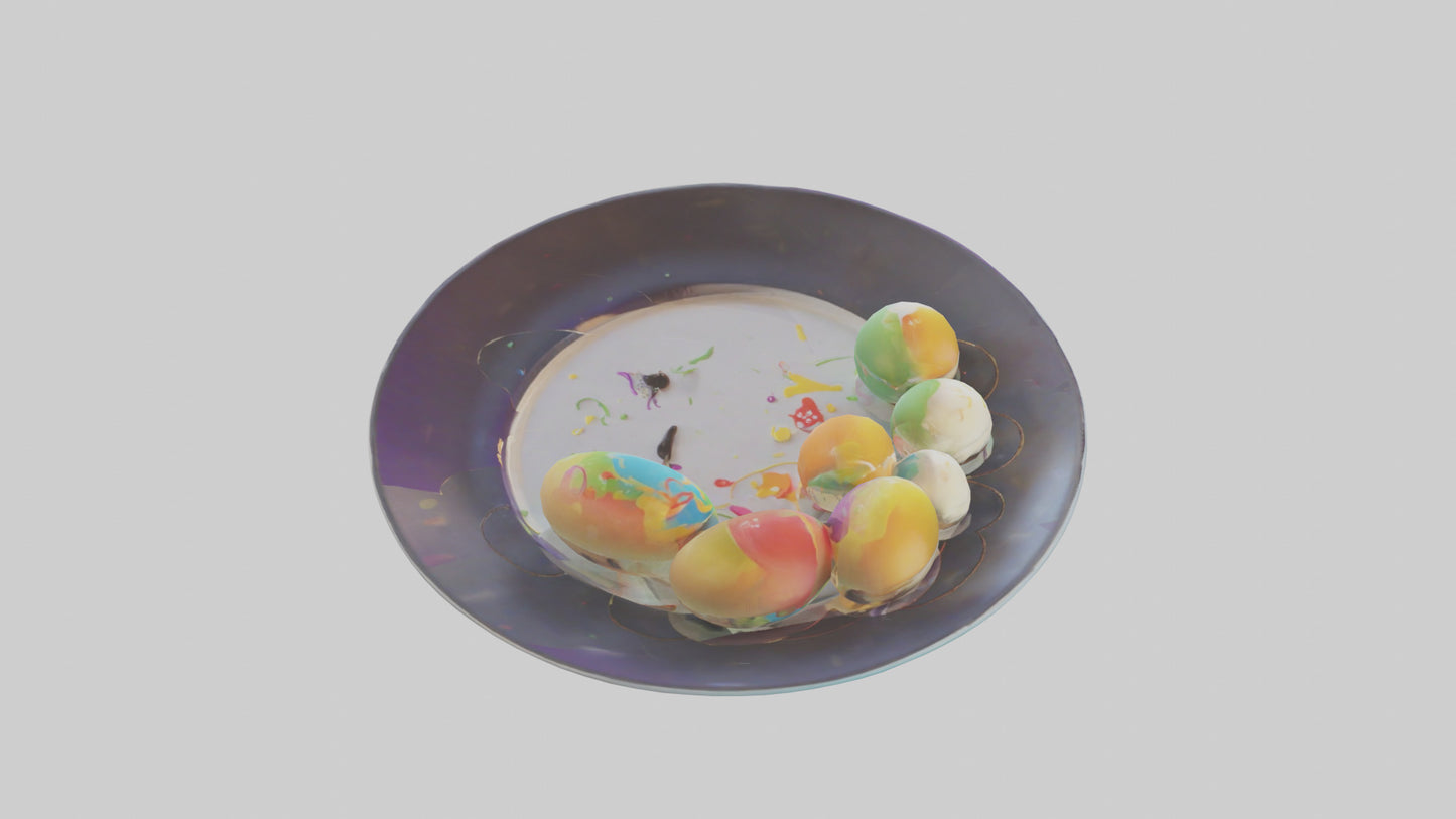 Cartoon Party Plate model 3D model