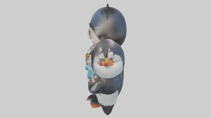 Cartoon Penguin Couple model 3D model