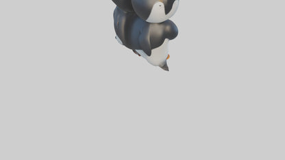 Cartoon Penguin Couple model 3D model