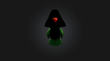 Cartoon Pirate Parrot 3D model