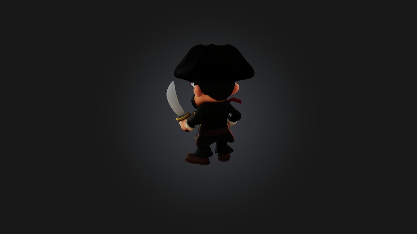 Cartoon Pirates 3D model