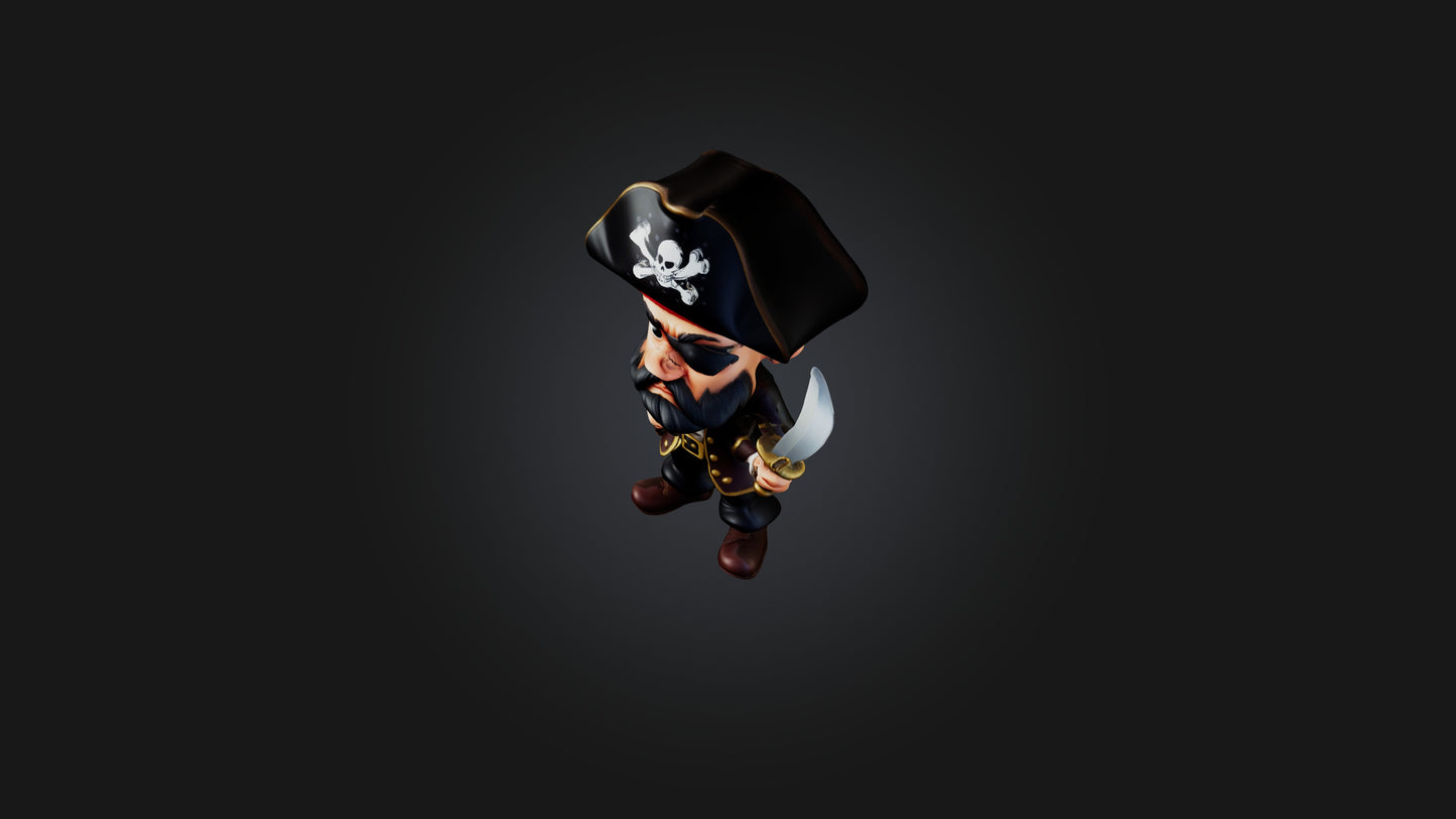 Cartoon Pirates 3D model