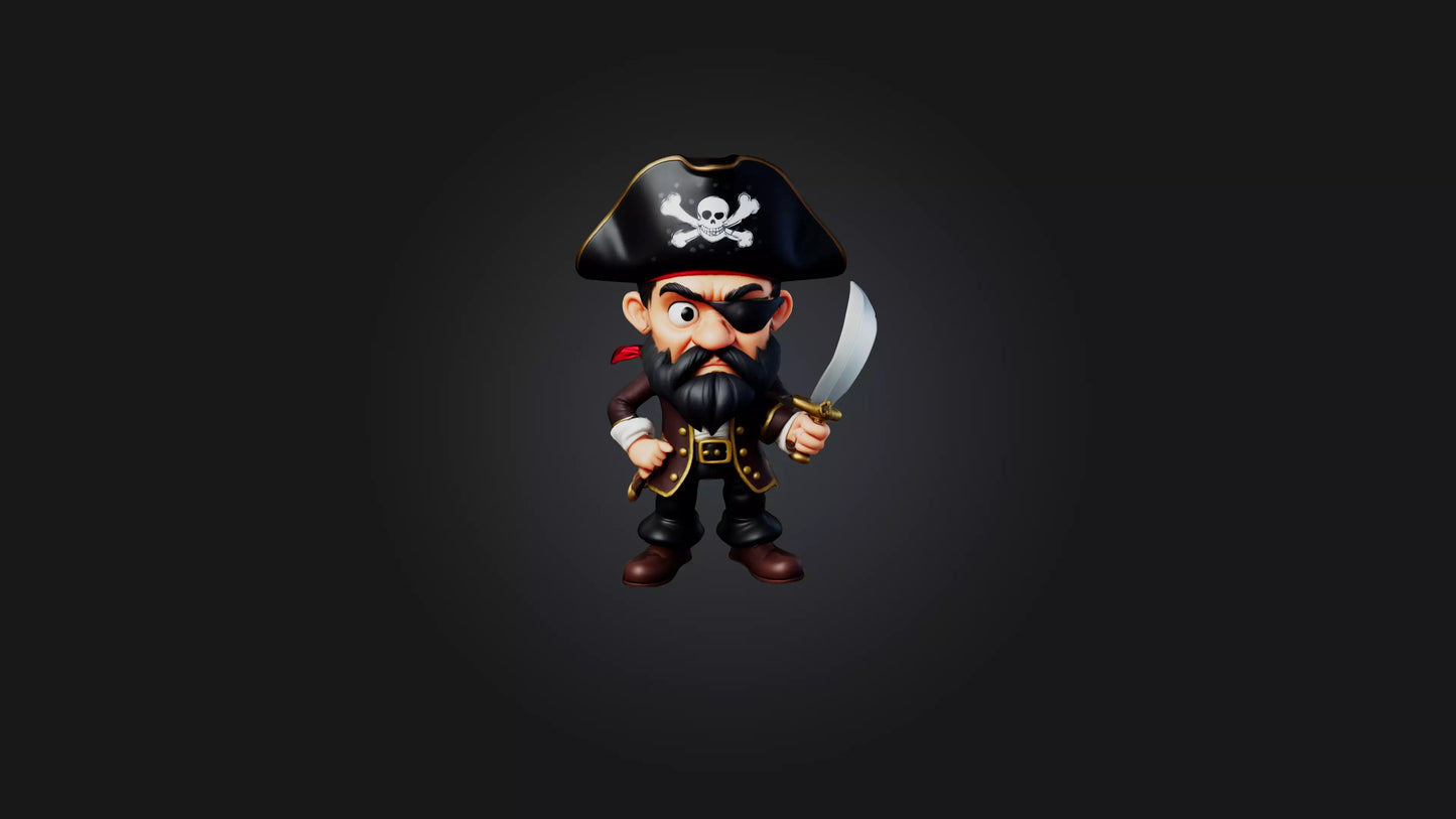 Cartoon Pirates 3D model