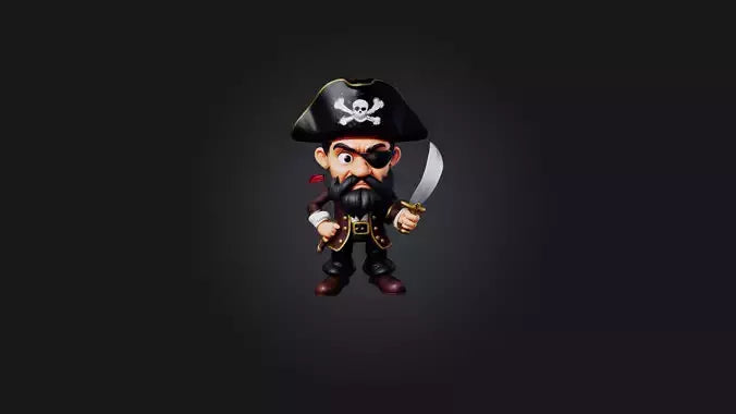 Cartoon Pirates 3D model