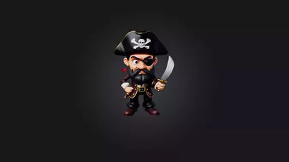 Cartoon Pirates 3D model