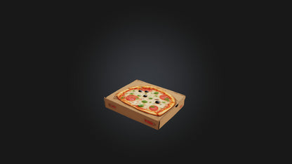 3D model Cartoon Pizza Box VR / AR / low-poly