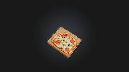 3D model Cartoon Pizza Box VR / AR / low-poly