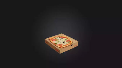 3D model Cartoon Pizza Box VR / AR / low-poly